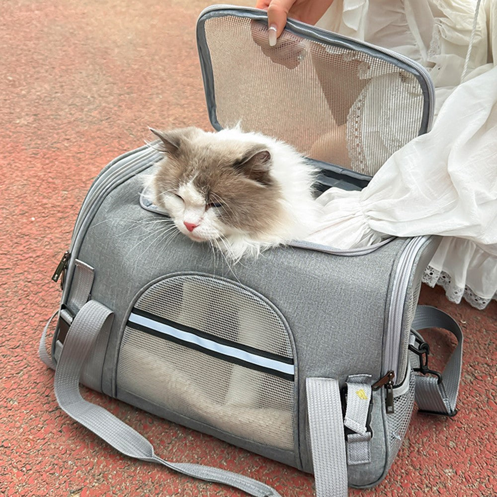 Portable Pet Carrier Shoulder Bag Breathable Oxford Cloth Travel Handbag for Cats Dogs Gift