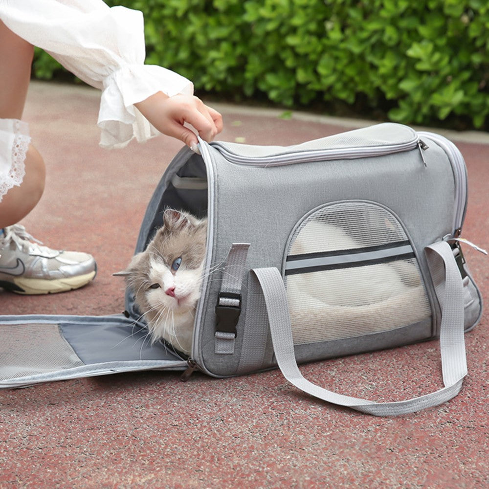 Portable Pet Carrier Shoulder Bag Breathable Oxford Cloth Travel Handbag for Cats Dogs Gift