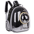Oxford Cloth Transparent Cat Carrier Handheld Backpack Pet Bag with 9 Vent Holes and Ergonomic Shoulder Straps