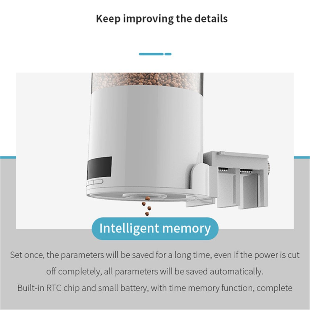 O2 Smart Fish Feeder LED Screen Digital Display Automatic Fish Feeder Fish Food Dispenser for Fish Tank