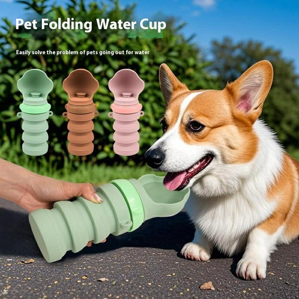Portable Collapsible Pet Water Dispenser Gift for Outdoor Travel Silicone Pet Drinking Bowl (BPA Free, FDA / CPC / LFGB Certified)