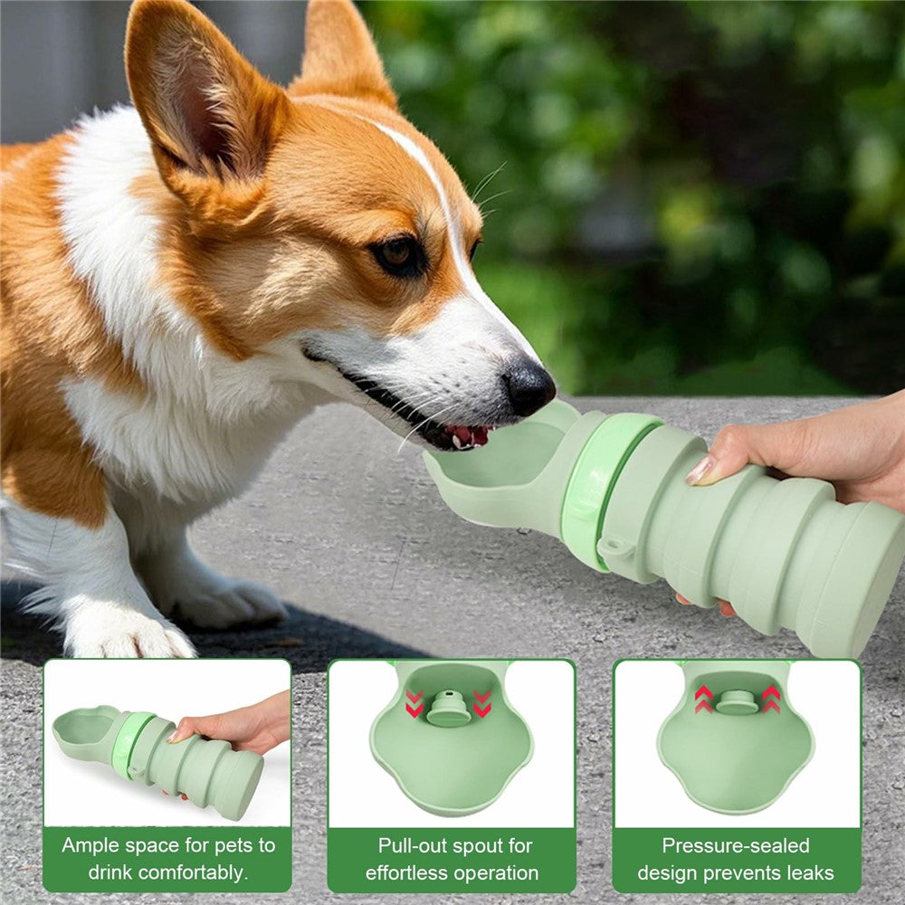 Portable Collapsible Pet Water Dispenser Gift for Outdoor Travel Silicone Pet Drinking Bowl (BPA Free, FDA / CPC / LFGB Certified)