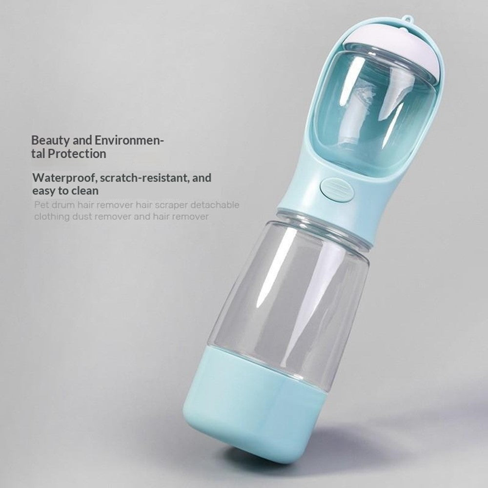 3 in 1 Pet Travel Water Bottle with Food Storage and Poop Bag Dispenser Leak-Proof Dog Cat Water Cup (BPA Free, No FDA)