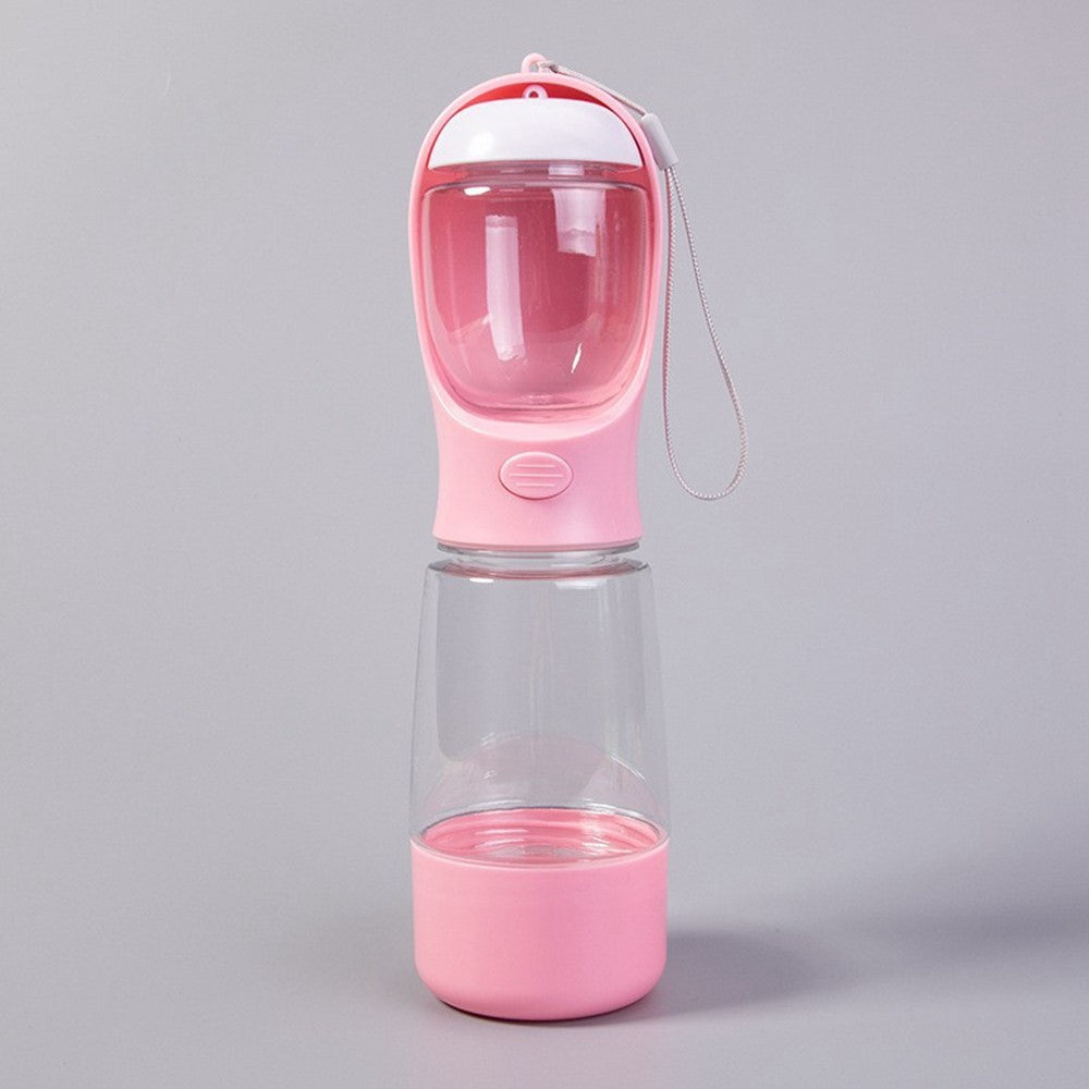 3-in-1 Pet Travel Bottle – Leak-Proof Water Cup, Food Store & Bag Dispenser, BPA-Free