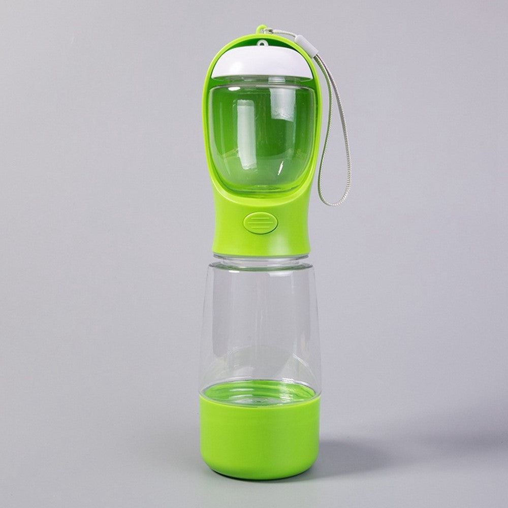 3-in-1 Pet Travel Bottle – Leak-Proof Water Cup, Food Store & Bag Dispenser, BPA-Free