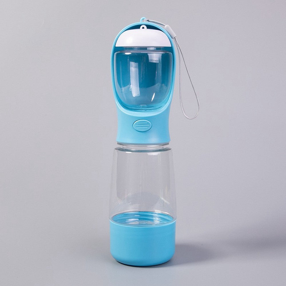 3-in-1 Pet Travel Bottle – Leak-Proof Water Cup, Food Store & Bag Dispenser, BPA-Free