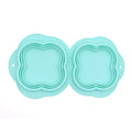 2 in 1 Silicone Collapsible Double Pet Bowl Water and Food Feeder for Travel Outdoor (BPA Free, No FDA)