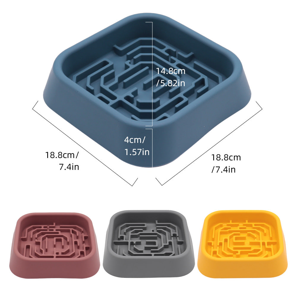 Silicone Slow Feeder Pet Bowl with Suction Cups Anti-Slip Anti-Choke Lick Mat for Dogs and Cats (BPA Free, No FDA)