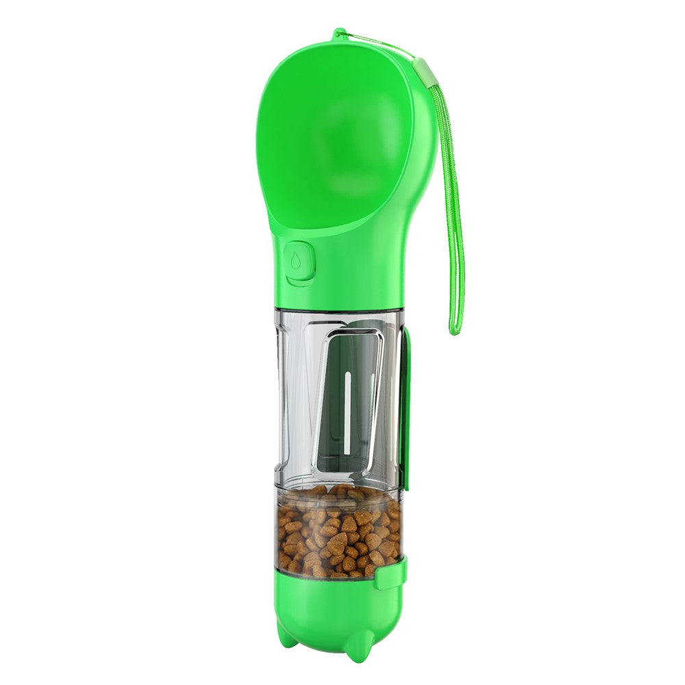 Portable Dog Water Bottle Pet Puppy Doggie Food Storage Box Gift (BPA-Free, FDA Certified, No Certification), with 300ML Water Bottle Gift+Poop Bag Dispenser+Food Storage Box Gift
