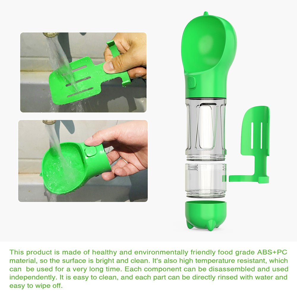 Portable Dog Water Bottle Pet Puppy Doggie Food Storage Box Gift (BPA-Free, FDA Certified, No Certification), with 300ML Water Bottle Gift+Poop Bag Dispenser+Food Storage Box Gift