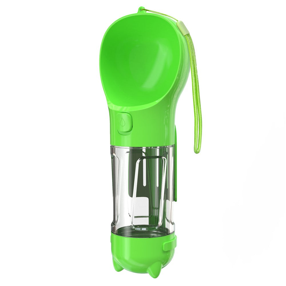 SH-01 Multifunction 300ML Dog Travel Water Bottle Gift with Poop Dispenser Perfect for Walking, Hiking, On The Go and Car Rides Pets Drinking (BPA-Free, CE / CPC / FDA / ROHS Certified)