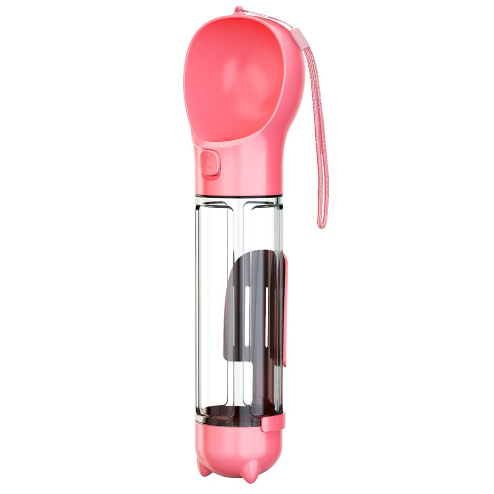 2-in-1 Dog Water Bottle with Poop Bag Dispenser – 500ml, BPA-Free (SH-01)