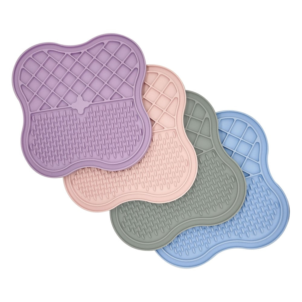 Dog Cat Food Licking Mat Silicone Suction Cup Anti Choking Pet Slow Eating Food Pad (No FDA Certification, BPA Free)