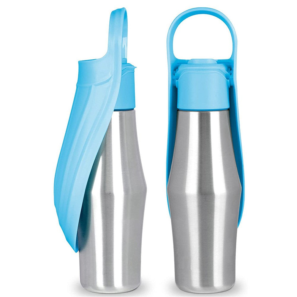 Pet Dog Outdoor Water Bottle Travel Stainless Steel Water Cup Portable Drinking Kettle ST (BPA Free, No Certificate)
