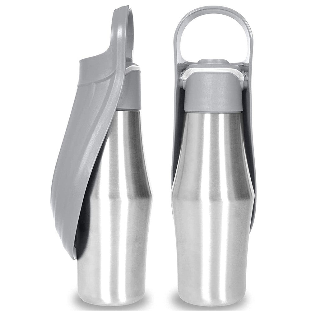 Pet Dog Outdoor Water Bottle Travel Stainless Steel Water Cup Portable Drinking Kettle ST (BPA Free, No Certificate)