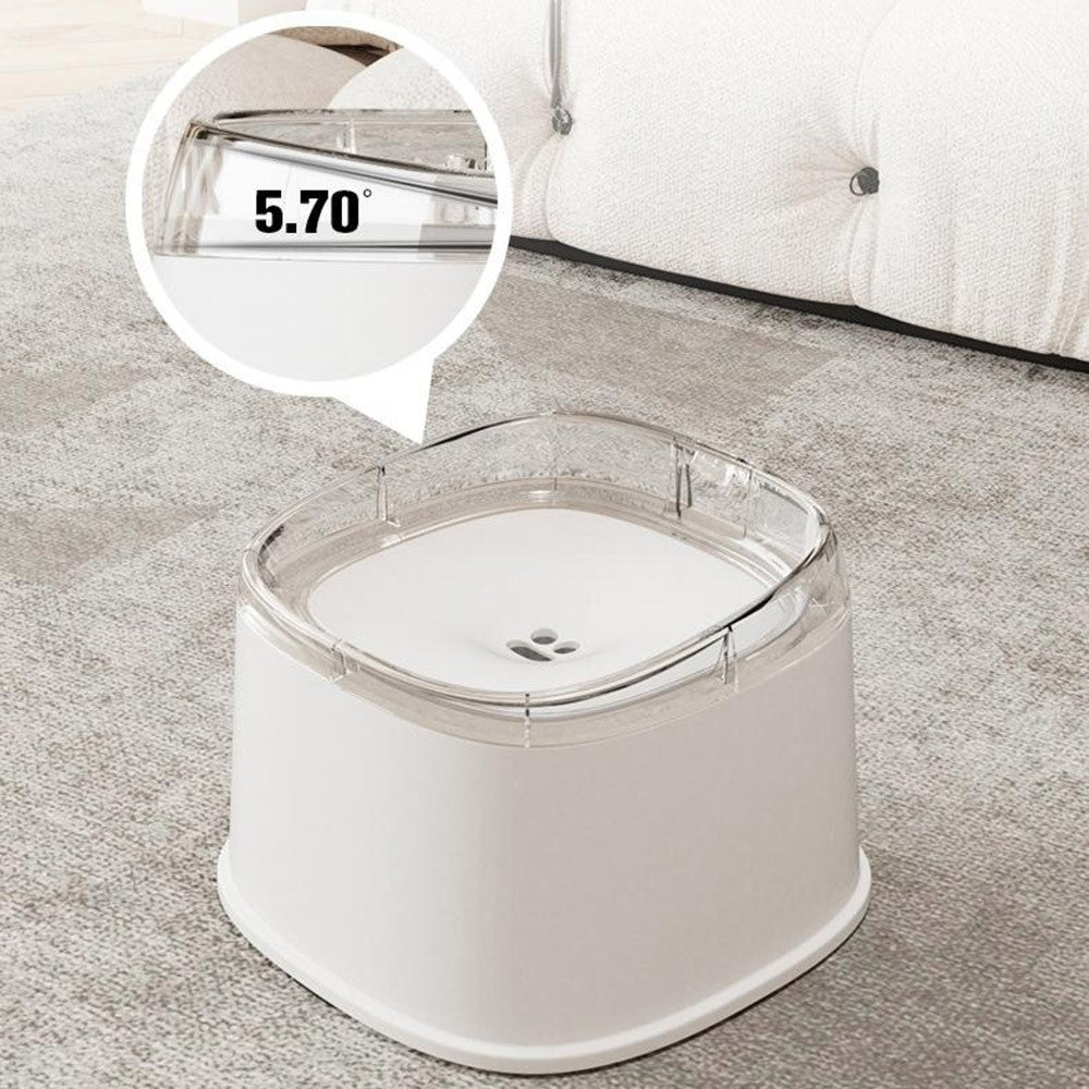 Floating Pet Water Bowl 2200ml Adjustable Water Flow Splash-Proof Design for Cats and Dogs (BPA Free, No FDA)