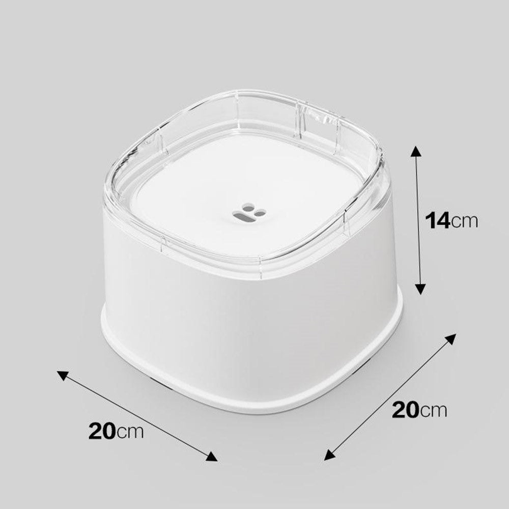 Floating Pet Water Bowl 2200ml Adjustable Water Flow Splash-Proof Design for Cats and Dogs (BPA Free, No FDA)