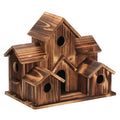 Outdoor Wooden Bird House Feeder Hanging Decor Countryside Nesting Box Birdfeeder