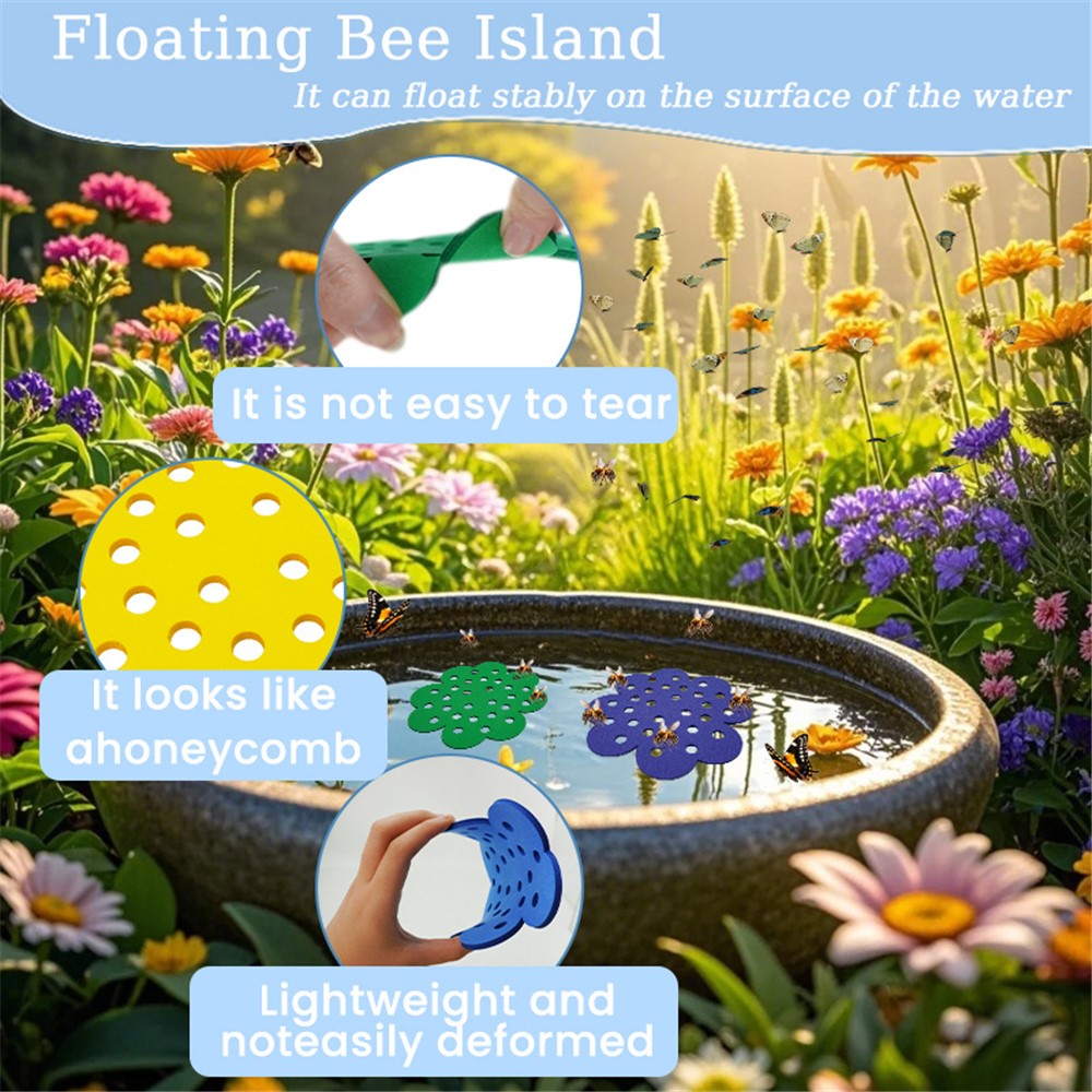 Floating Bee Island Butterfly Water Feeder Tray Insect Drinking Station for Outdoor Garden Decor
