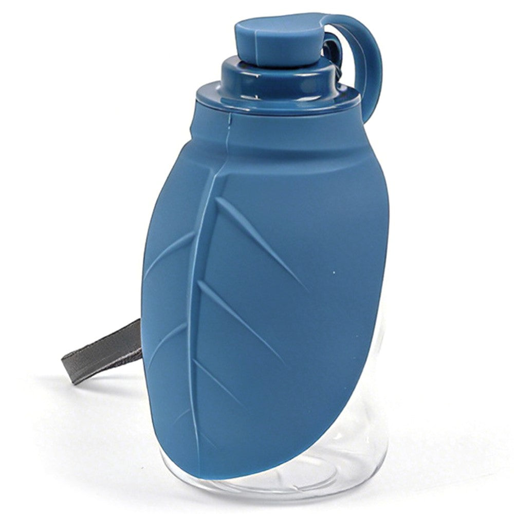 Foldable Leaf-Shape Pet Water Bottle – 300ml Travel Drinker, BPA-Free