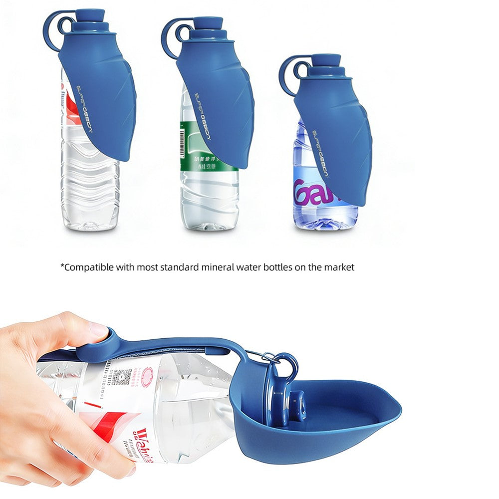 300ml Leaf Shape Pet Water Bottle Foldable Dog Cat Drinking Bowl for Outdoor Travel (BPA Free, No FDA)