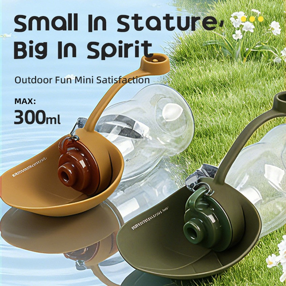 300ml Leaf Shape Pet Water Bottle Foldable Dog Cat Drinking Bowl for Outdoor Travel (BPA Free, No FDA)