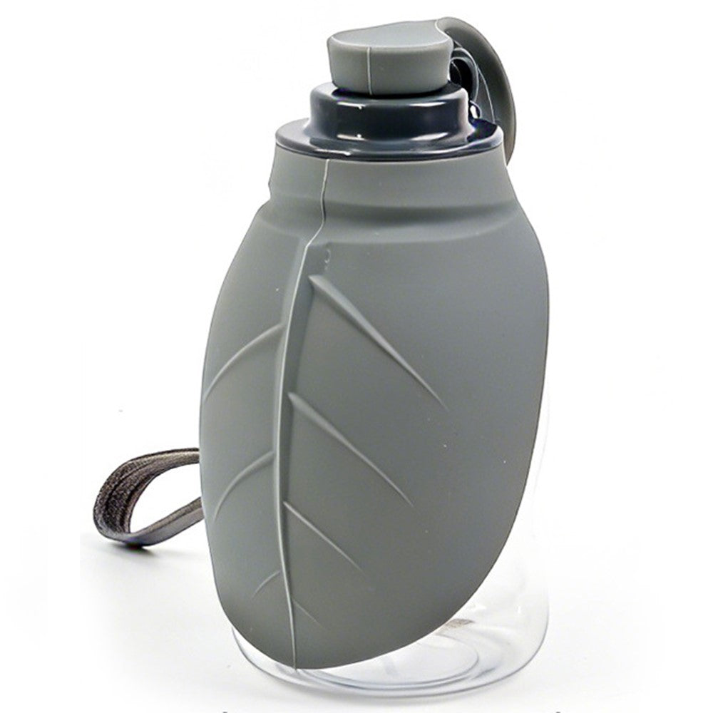 Foldable Leaf-Shape Pet Water Bottle – 300ml Travel Drinker, BPA-Free