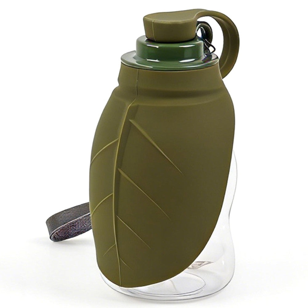 300ml Leaf Shape Pet Water Bottle Foldable Dog Cat Drinking Bowl for Outdoor Travel (BPA Free, No FDA)