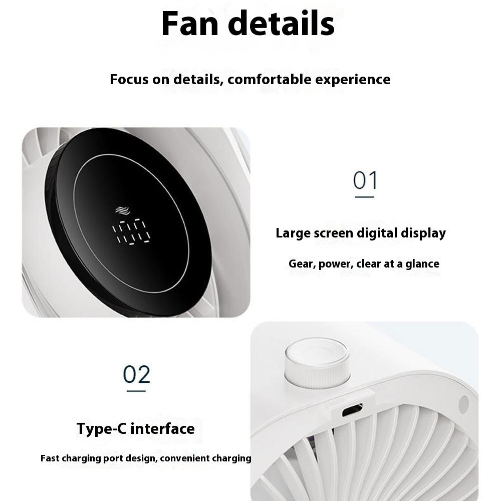 F87 Turbo Desktop Fan with Digital Display