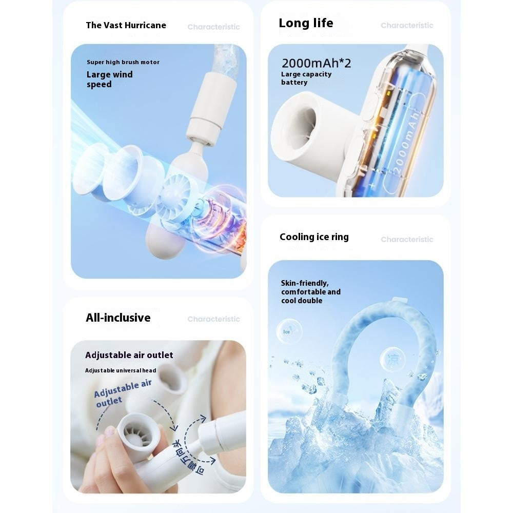 F94 Hands-Free Cooling Neckband Fan