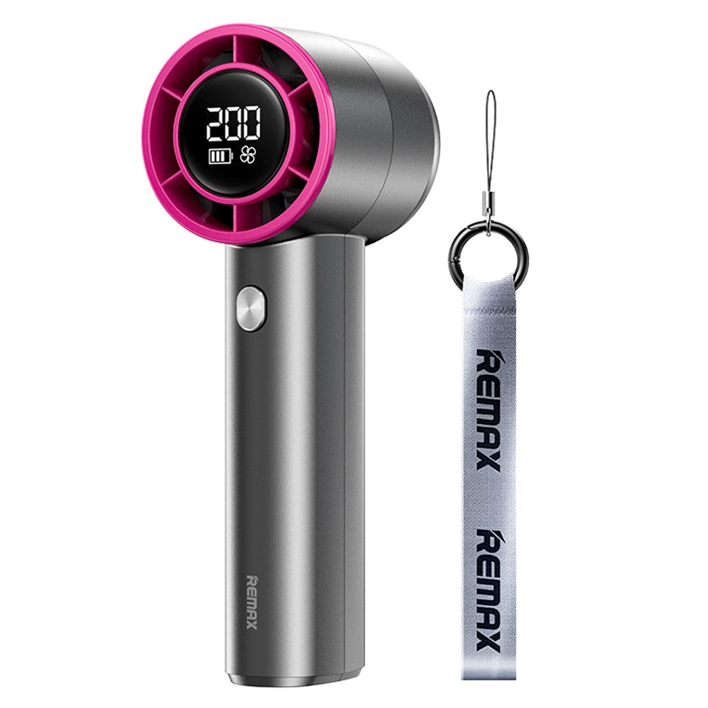 REMAX RS-SF11 Digital Display Handheld High-Speed Fan 3600mAh Battery Powered Turbo Cooling Fan