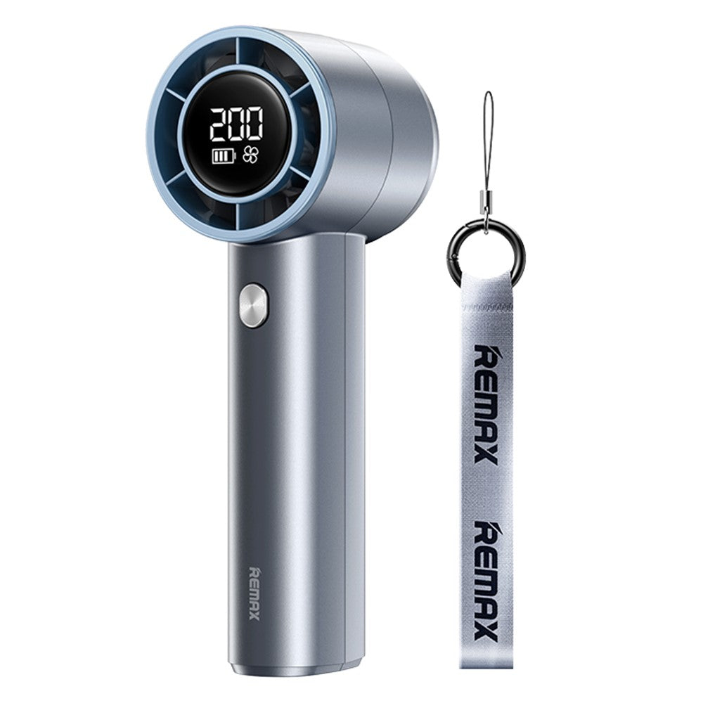REMAX RS-SF11 Digital Display Handheld High-Speed Fan 3600mAh Battery Powered Turbo Cooling Fan