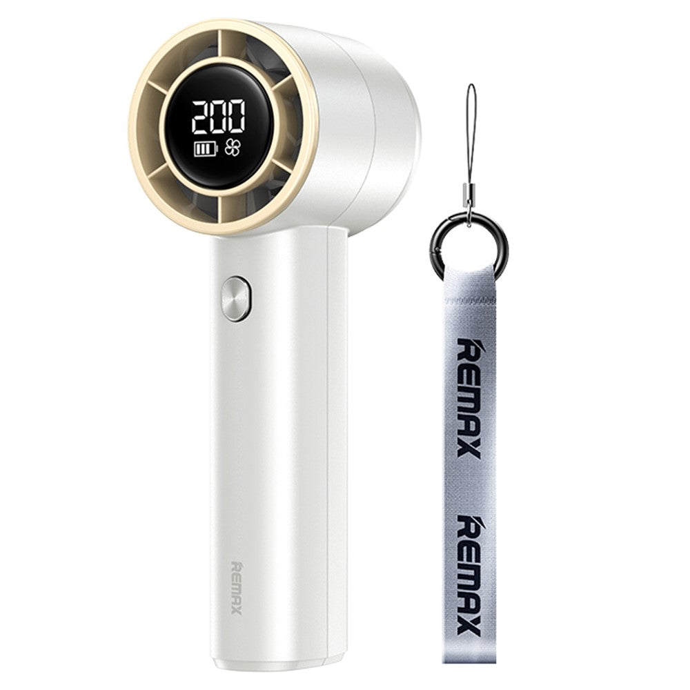 REMAX RS-SF11 Digital Display Handheld High-Speed Fan 3600mAh Battery Powered Turbo Cooling Fan