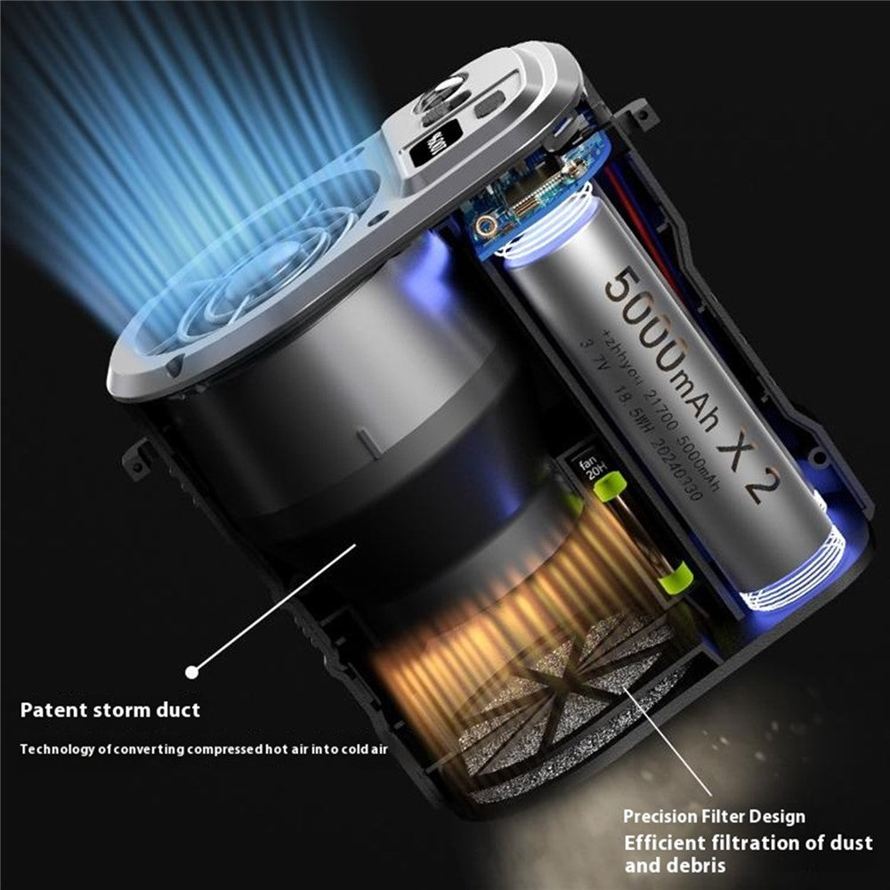 G10 Portable Waist Fan with Power Bank & LED Light