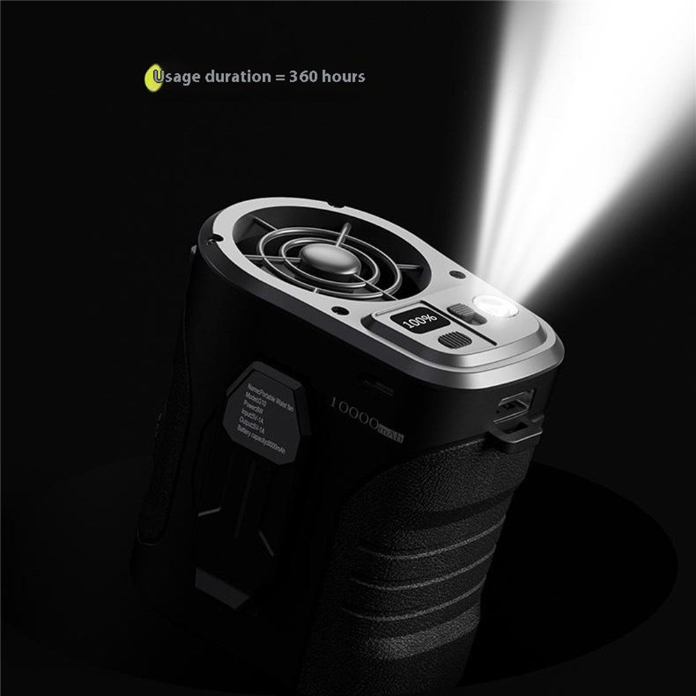 G10 Portable Waist Fan with Power Bank & LED Light