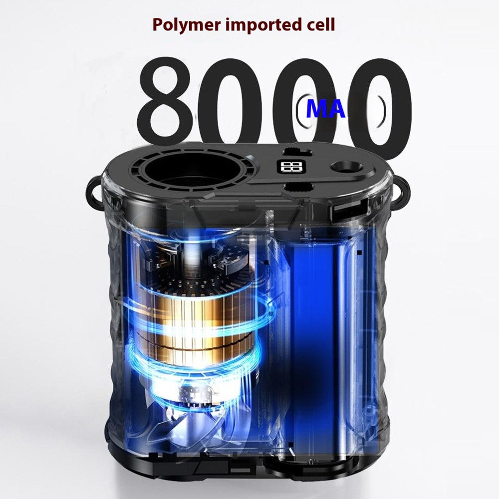 G20 Portable Waist Fan with LED Flashlight & Power Bank