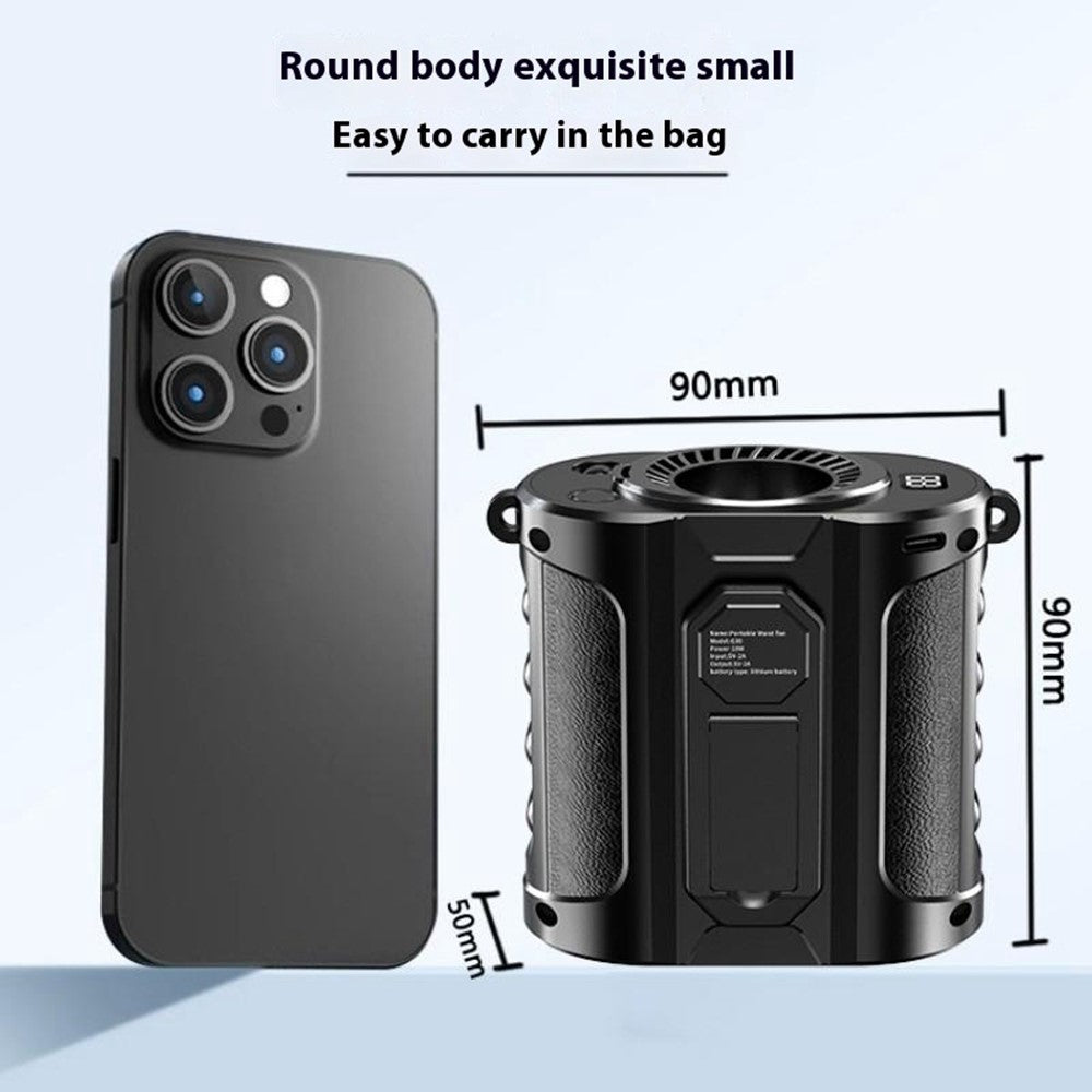 G30 Portable Waist Fan with Stand & LED Flashlight