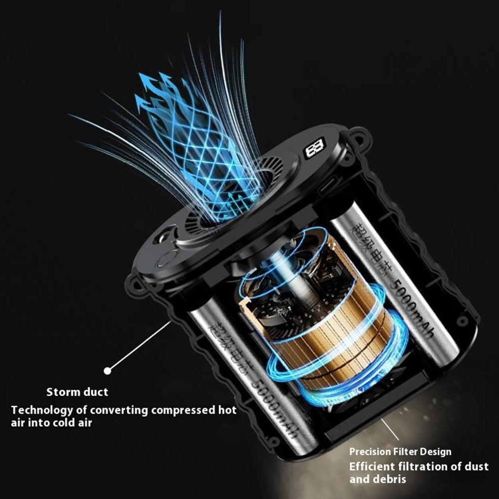G30 Portable Waist Fan with Stand & LED Flashlight
