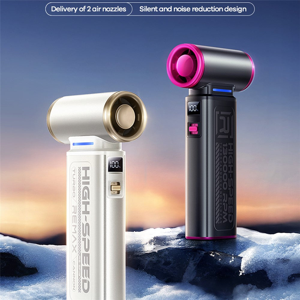 REMAX RS-SF19 High Speed Turbine Air Blower 130000 RPM Brushless Motor 100 Speeds Adjustable Handheld Fan