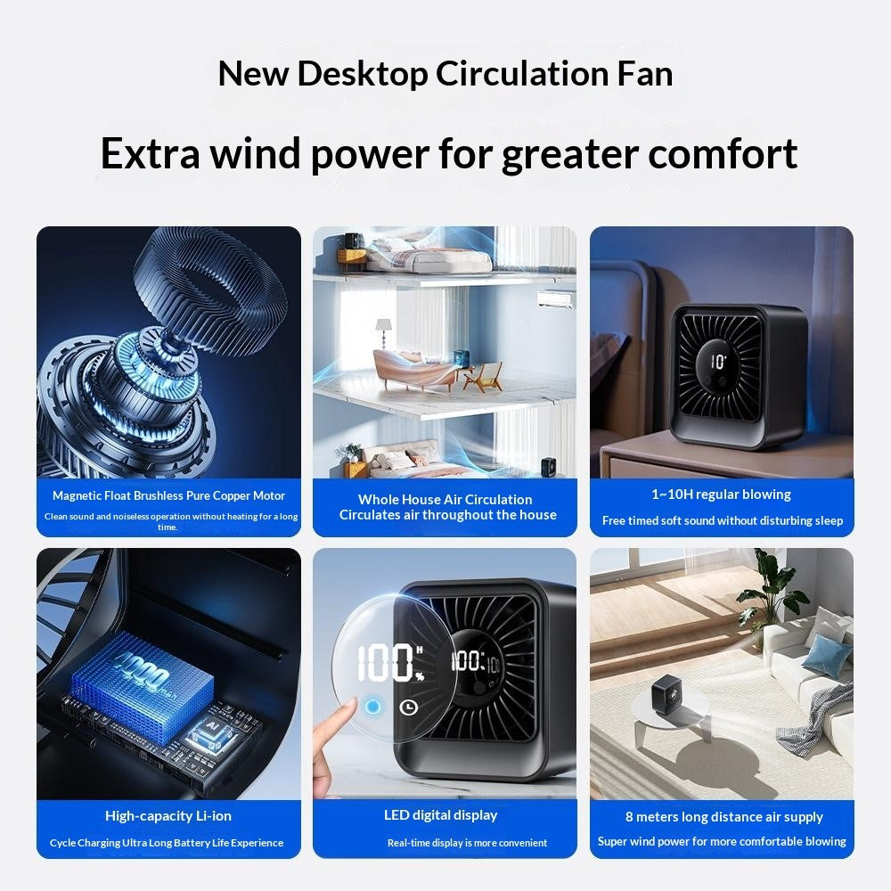 YS-G7 Desktop Fan with LED Display