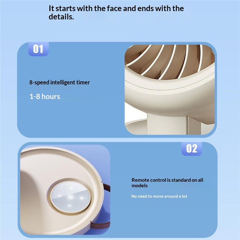YS-G3 Oscillating Desk & Wall-Mount Fan with Remote