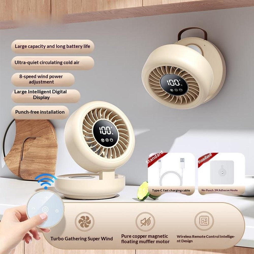 YS-G3 Oscillating Desk & Wall-Mount Fan with Remote