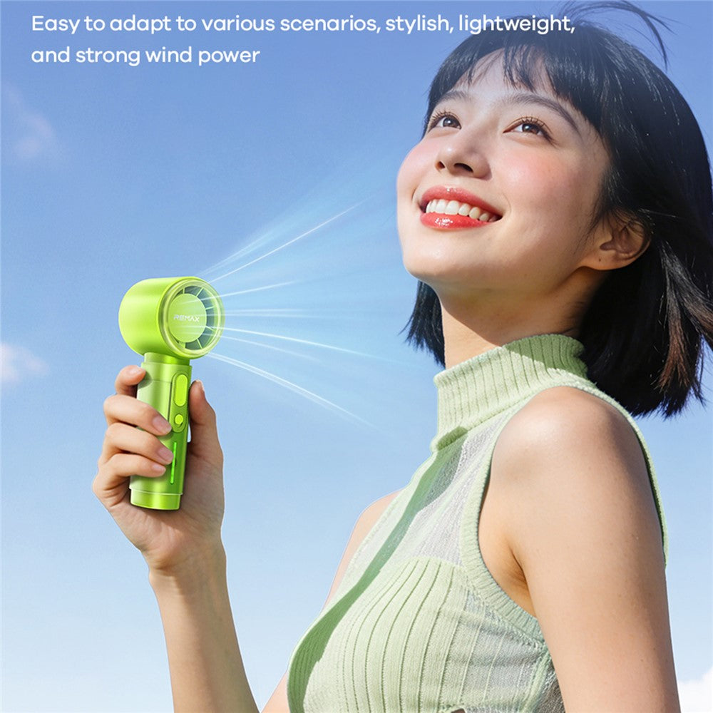 REMAX RS-SF23 Handheld Fan 5 Speed Adjustable 3000mAh Rechargeable Portable Mini Fan with LED Display