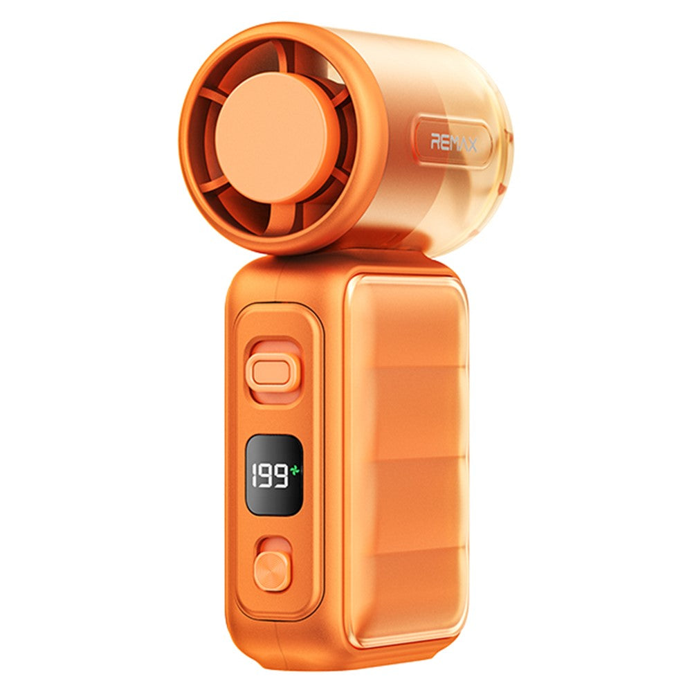 REMAX RS-SF25 Handheld Mini Fan Portable Fan 199 Speed Levels LED Display Cooling Fan for Travel Outdoor