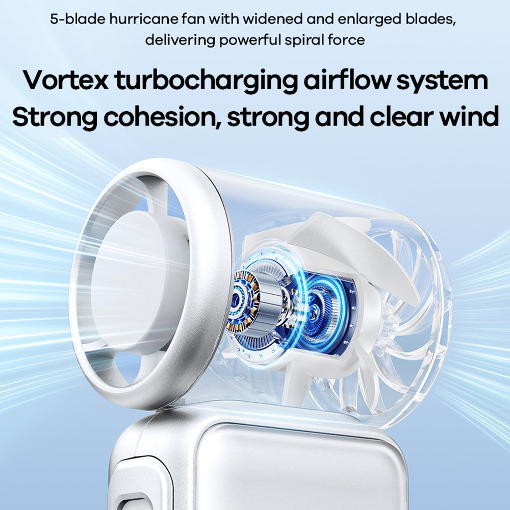 REMAX RS-SF25 Handheld Mini Fan Portable Fan 199 Speed Levels LED Display Cooling Fan for Travel Outdoor