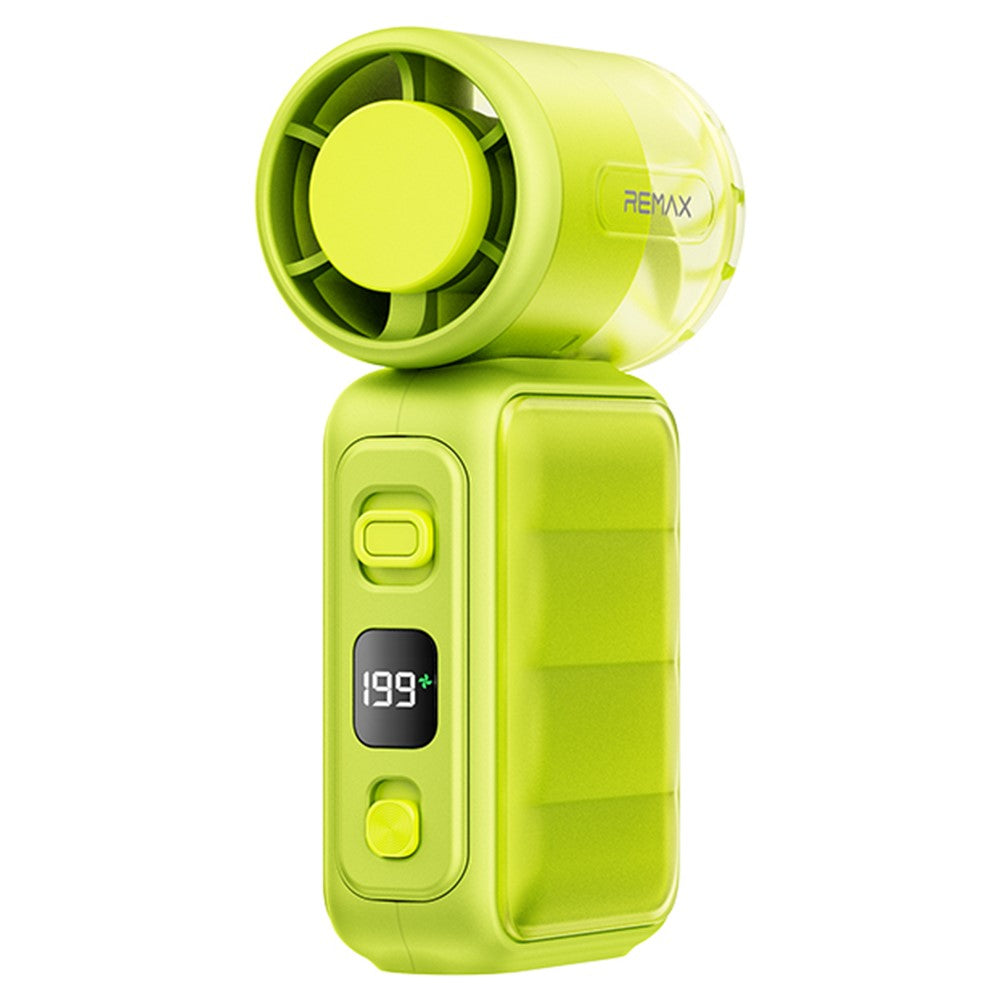 REMAX RS-SF25 Handheld Mini Fan Portable Fan 199 Speed Levels LED Display Cooling Fan for Travel Outdoor