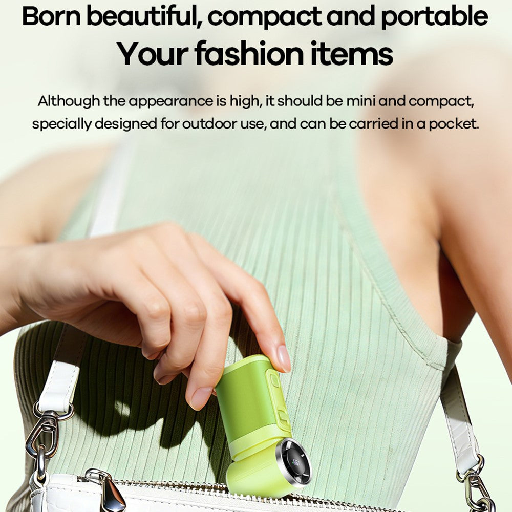 REMAX RS-SF26 Mini Metal Handheld Fan 199 Speed Levels Digital Display Portable Cooling Fan
