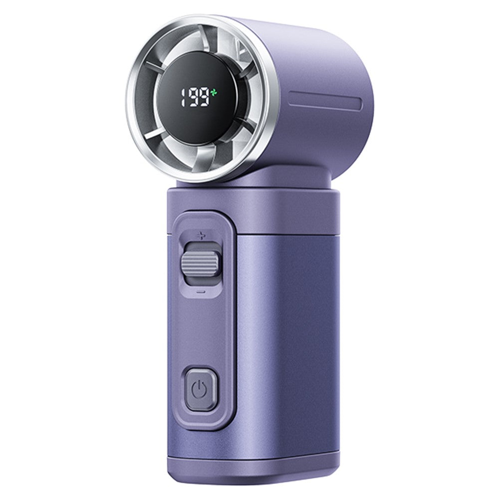 REMAX RS-SF26 Mini Metal Handheld Fan 199 Speed Levels Digital Display Portable Cooling Fan