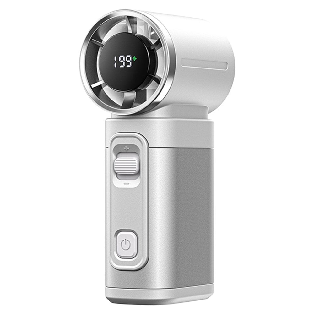 REMAX RS-SF26 Mini Metal Handheld Fan 199 Speed Levels Digital Display Portable Cooling Fan
