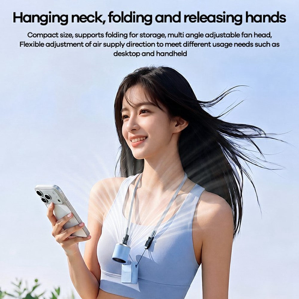 REMAX RS-SF35 Mini Foldable Cooling Fan 3000mAh Portable Desktop Handheld Fan for Travel Outdoor